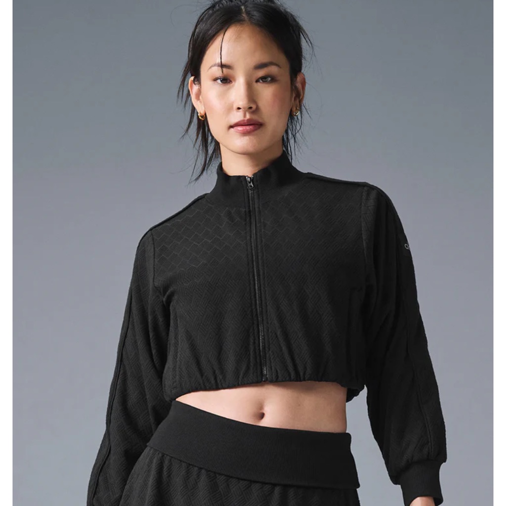 Alo Yoga Cropped Doubles Only Full Zip Jacket